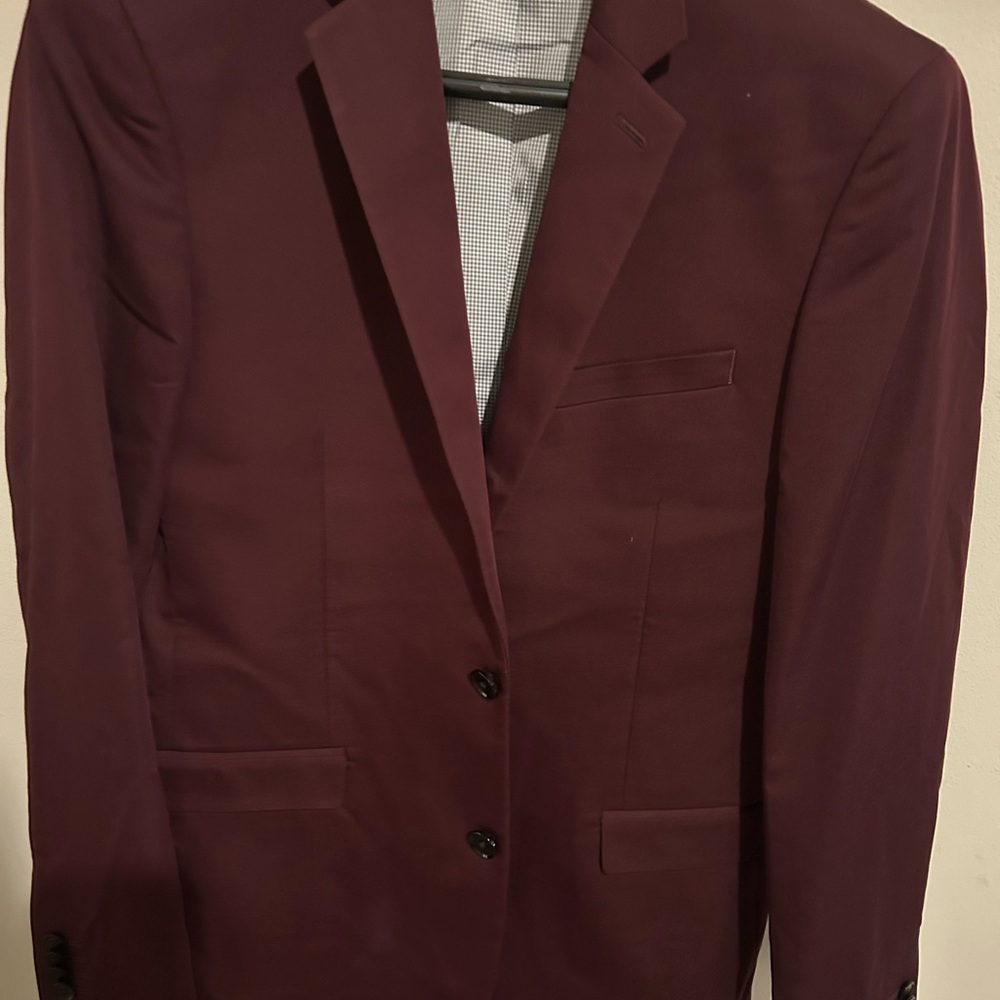 Express Men's Burgundy Blazer and pants set